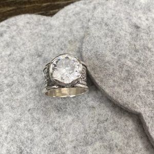 Silpada sterling silver CZ “Queen for a Day” ring